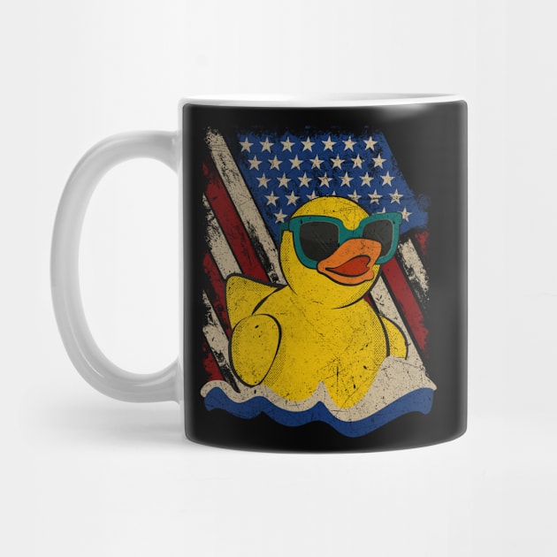 Vintage USA Flag Patriotic Rubber Duck by All-About-Words